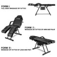 thumbnail image 2 of Artist hand Reclining Massage Table Facial Bed Pedicure Adjustable Salon Tattoo Chair w/Tray,Split Legs(Black), 2 of 17