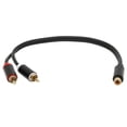 thumbnail image 5 of 2 uds RCA hembra a 2 RCA macho Y Cable subwoofer chapado en oro adaptador doble RCA macho para reproductores de CD amplificadores televisores, 5 of 5