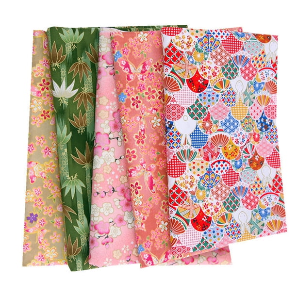 Naiovety Paquete de 5 telas de algodón de tejido liso para costura a medida, tela cuadrada para el hogar, Patchwork, artesanía artesanal tipo 4 Artesanía Tipo 2 Naiovety HA062149-02