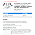 thumbnail image 2 of Parking Brake Bell Crank Kit - 32 Piece - with Springs, C-Clips, Boots, Pins, Screws, Nuts, and Washers - Compatible with 1995 - 2002 Toyota Tacoma 1996 1997 1998 1999 2000 2001, 2 of 2
