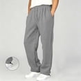 thumbnail image 2 of Falkdiz Sport Sweatpants for Boys Straight Leg Winter Pockets Drawstring Warm Fleece Casual Pantalones Boys Pants Elastic Waist, Gray, Size: 10-11Years, 2 of 7