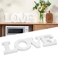 thumbnail image 2 of M Buder Wood Love Sign White One Piece Design Exquisite Beautiful Wooden Letters Decoration Ornament for Wedding Party 18.9 inches / 48 cm Freestanding Tabletop Home Decor Plaque, 2 of 9