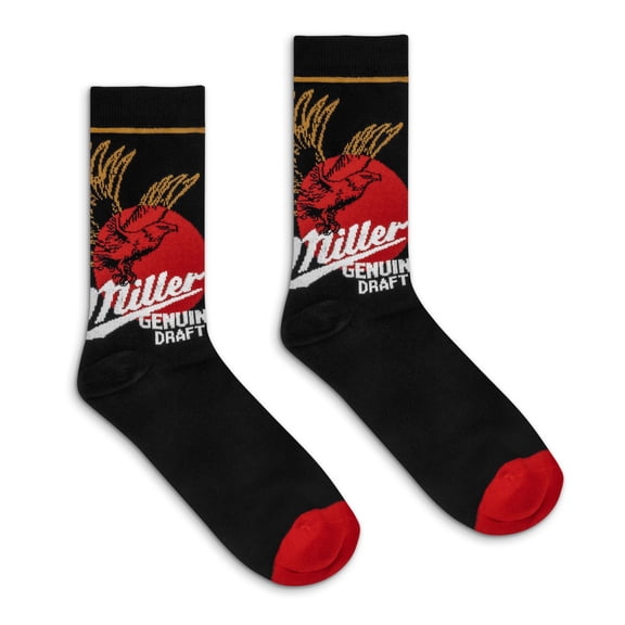 Tee Luv Miller Genuine Draft Beer Novelty Eagle Logo Socks (Men's)