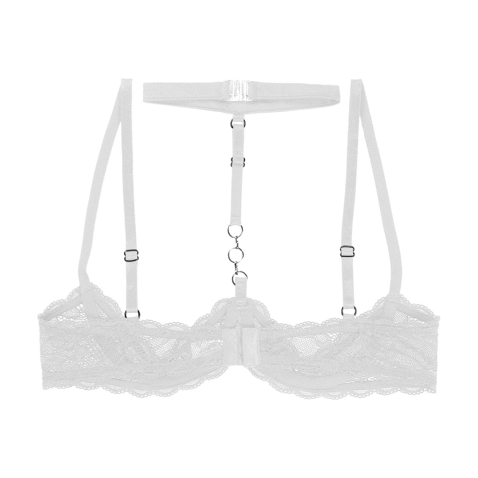 YOOJIA Womens Lace Sexy Exposed Breast 1/4 Cups Push Up Underwire Bra Top  Bralette Lingerie Underwear : : Clothing, Shoes & Accessories
