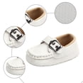 thumbnail image 4 of Zanarzt Tennis Shoes Baby First Walking Shoes Boys Girls Infant Sneakers Dress Shoes Breathable Lightweight Slip On Shoes White,US 4, 4 of 9