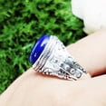 thumbnail image 2 of Dainty Gemstone Ring - September Birthstone Ring - Birthday Gift for Her - Big LAPIS LAZULI Ring - Variation Ring - Handmade Jewelry GIFT, 2 of 6