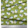 thumbnail image 3 of Soimoi Green Heavy Canvas Fabric Heart Bottle & Rose Floral Print Sewing Fabric Yard 58 Inch Wide, 3 of 3