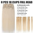 thumbnail image 6 of Benehair 110g-170g Clip In 100% Real Remy Human Hair Extensions Thick Double Weft Full Head Women White Hair Soft, 6 of 11
