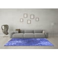 thumbnail image 3 of Ahgly Company Indoor Round Oriental Blue Industrial Area Rugs, 6' Round, 3 of 4