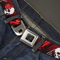 thumbnail image 2 of Buckle-Down Belt, Seatbelt Buckle Belt, DJ Skulls Up Down Black Red, Youth 22 to 32 Inches, 2 of 9