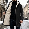 thumbnail image 2 of KICILVS Fleece Lined Jacket Men Zip Up Long Hooded Coat with Pockets for Outdoor Casual Soft Cozy Thick Warm Winter Outerwear, 2 of 6