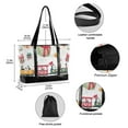 thumbnail image 2 of FORMRS Canvas Laptop Tote Bag for Women with 15.6" Computer Compartments Shoulder Handbag, Christmas Penguin, 2 of 7