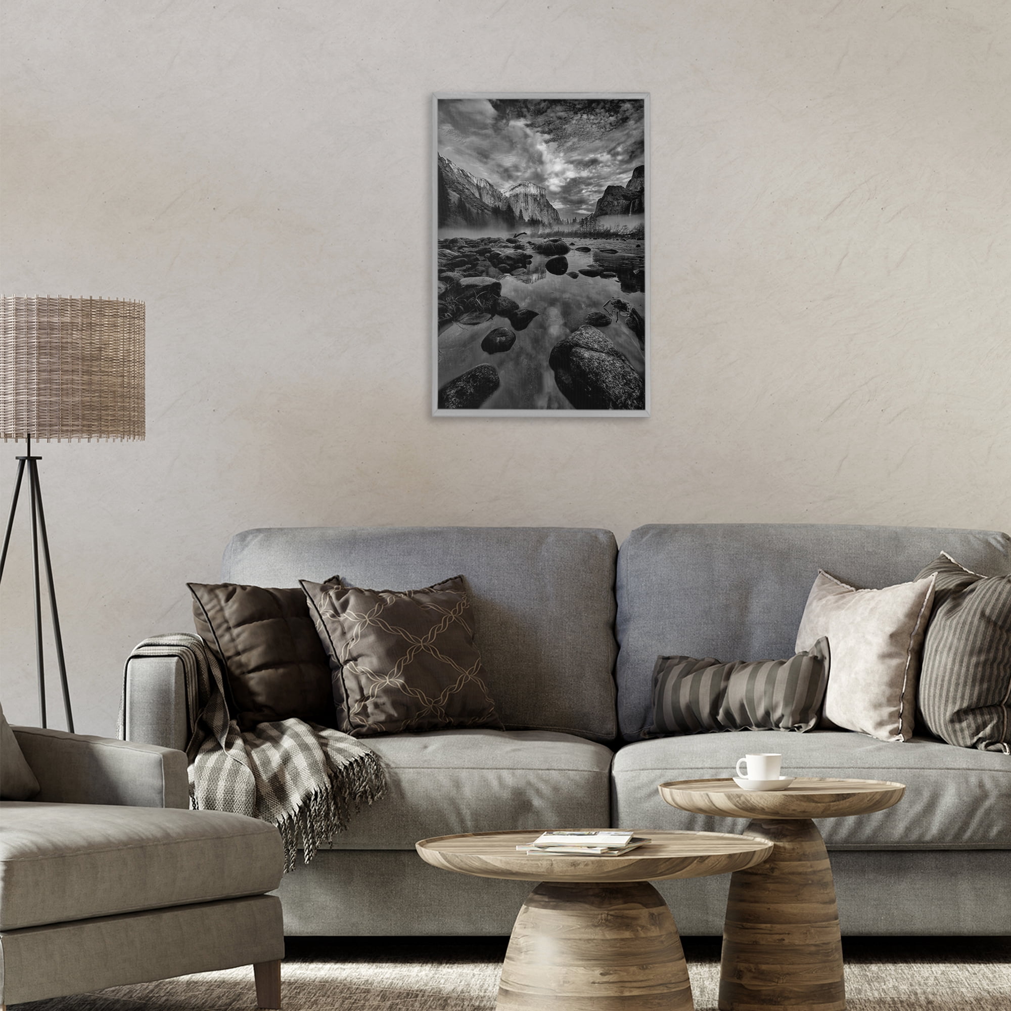 Stupell Industries Morning in Yosemite Valley Gray Framed Giclee Art, design by Jon Evan