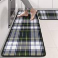 thumbnail image 2 of Kitchen Rugs Sets Of 2,Blue Green Plaid Checkered Pattern Anti Fatigue Kitchen Mat Rugs Non Slip Washable,Decorative Kitchen Floor Mats for Kitchen,Sink,Laundry,17"x47"+17"x47", 2 of 5