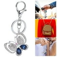 thumbnail image 1 of Porte-Clés, porte-clés en Métal Pendentif Porte-Clés Décoration Porte-Clés Strass Porte-Monnaie pour Dames Sac pour Intérieur de Voiture, 1 of 8
