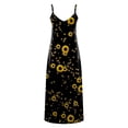 thumbnail image 4 of Ovticza Summer Dresses for Women 2024 Spaghetti Strap Sleeveless Maxi Dresses V Neck a Line Womens Summer Dresses Long Floral Women Sundresses Yellow 3XL, 4 of 5