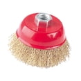 thumbnail image 3 of DYNWAVECA Brosse à Tasse en Fil Serti pour Remplacement de Meule d'Angle Acier Inoxydable Compact Professionnel pour Nettoyage Élimination de la Rouille Abrasifs M14x2 125MM, 3 of 10