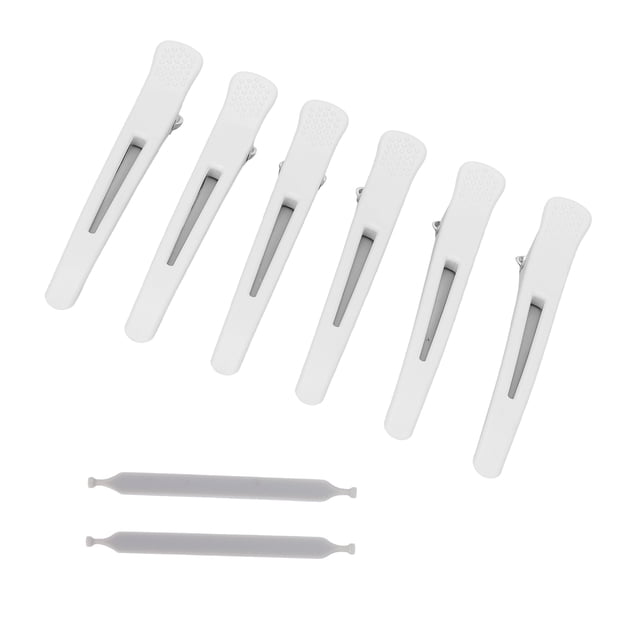Pinzas para el cabello Jadeshay con banda de silicona 6 piezas