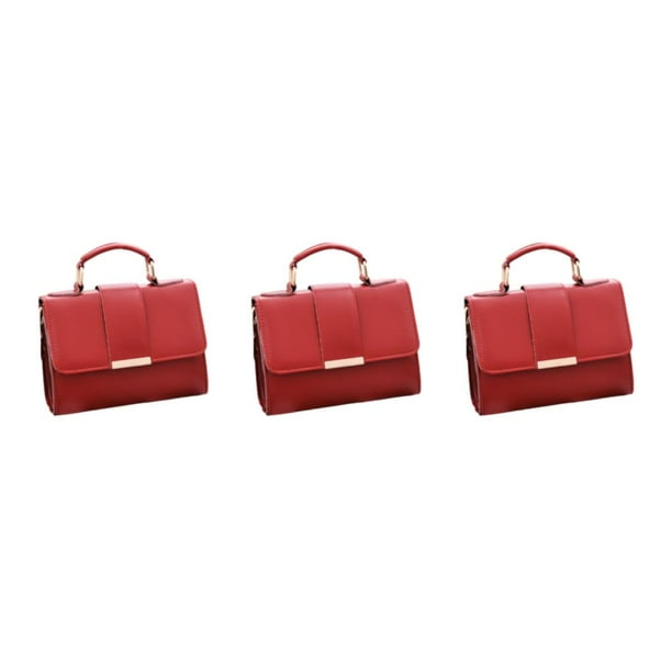 Sonducket Manténgase manos libres y con estilo con el bolso de hombro versátil Bolsos de cuero Bolsos cruzados Bolso de mujer Claret Type1 NO1