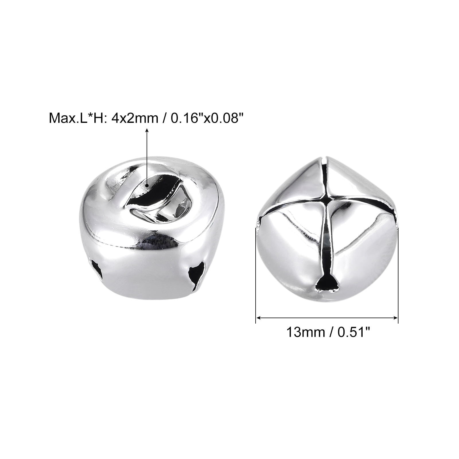 Unique Bargains Jingle Bells Carbon Steel Craft Bells for Christmas Silver 0.51in 24Pcs