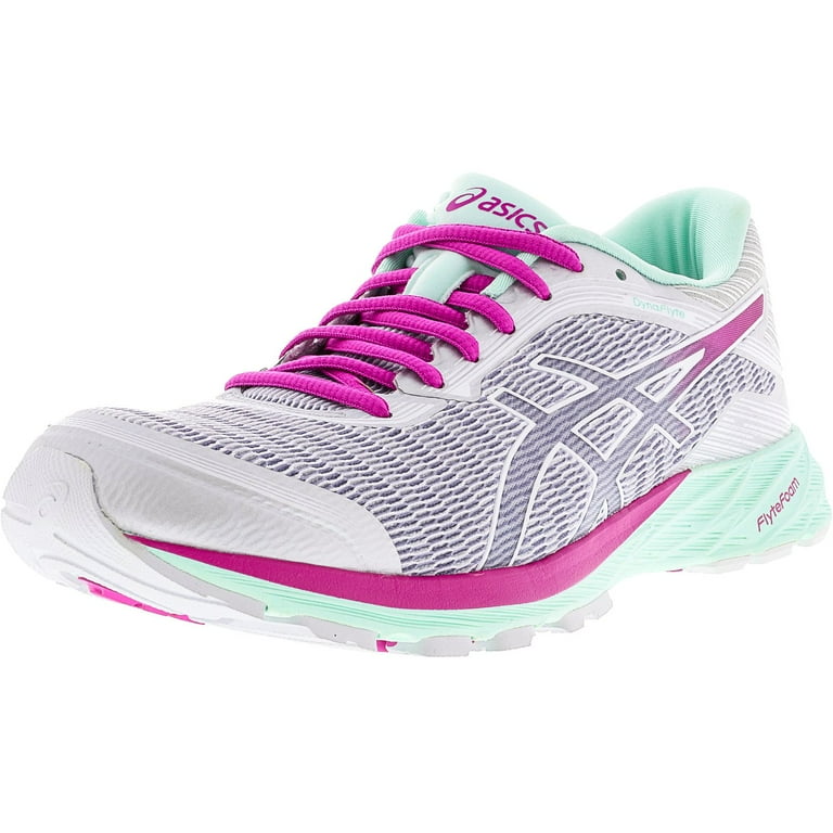 Asics Women s Dynaflyte White Pink Glow Silver Ankle High