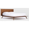 thumbnail image 2 of Modrest Carmen 83x83" Modern Rubber Wood Eastern King Bed in Walnut, 2 of 4