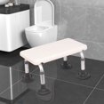 thumbnail image 6 of Shower Stool Bath Seat Stable Bath Bench Adjustable under Desk Foot Rest Toliet Stool for Bedside Living Room Elderly Seniors white adjustable, 6 of 10