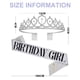 thumbnail image 2 of Tiara nupcial con diamantes de imitación de cristal y banda de reina de cumpleaños, corona de boda para mujeres, diadema de cumpleaños para niñas y flores, 2 of 5