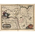 thumbnail image 2 of Vintage Maps 18x15 Black Ornate Wood Framed with Double Matting Museum Art Print Titled - Area around Mechelen Belgium, 2 of 4