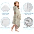 thumbnail image 7 of Pioneer Flower Floral Print Pattern Hooded Bath Towel，60"x35" for Ages 3 To 12 Kids, Quick Dry Lightweight Soft Microfiber Hood Beach Towel Cover Up for Kids, 7 of 7