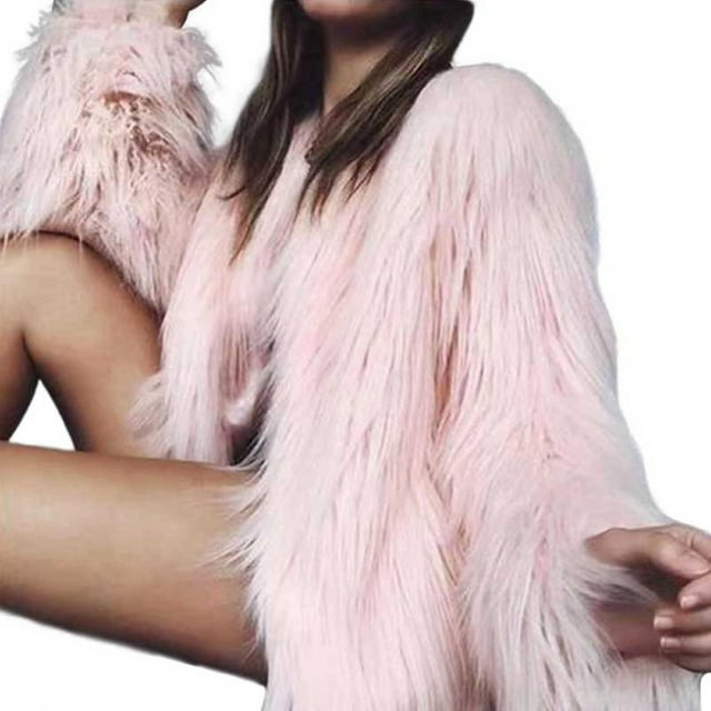 Women's Long Sleeve Fluffy Coat Shaggy Warm Outerwear Winter Fall Clothes For Spring Fall Daily Wear