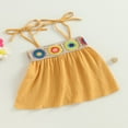thumbnail image 3 of Robe pour Filles, Crochet Broderie, Sans Manches, Robe Camisole à Nouer, 3 of 8