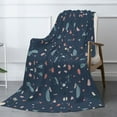 thumbnail image 3 of XMXT Throw Blankets, Abstract Blue Terrazzo Bed Blanket for Bedroom Sofa, 50 x 70 inches Blue, 3 of 9