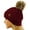 Maroon, variant on C.C Pom Women’s Winter Hat Skull Cap Chunky Sherpa Fleece Beanie Knit Hat, Black