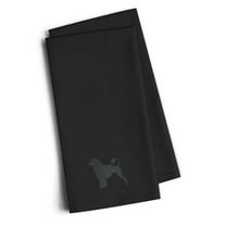 Black Embroidered Kitchen Towel Set of 2