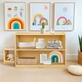 thumbnail image 5 of Sweet Time Wooden Storage Cabinet Kids Toy Storage Organizer Book Shelf for Child Playroom Classroom, 5 of 8