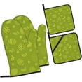 thumbnail image 2 of Easter Oven Mitts and Pot Holders 4 Pcs Sets for Kitchen, Cooking Gloves Heat Resistant Oven Mitt Gloves Non Slip Potholders BBQ Gloves for Grilling, Baking, 2 of 6