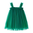 thumbnail image 1 of TechWave Robe de Fête Sans Manches pour Filles, Robe de Danse, Vêtements de Mode pour Jeunes Filles, Robe de Melon, Robe pour Enfants 2 Ans, Taille 8, Robe Smockée de Baseball pour Enfants, 1 of 5