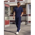 thumbnail image 3 of COOFANDY Men' 2 Pieces Outfits Casual Quarter Zip Polo Shirt and Jogging Pants Summer Tracksuits Set, 3 of 6