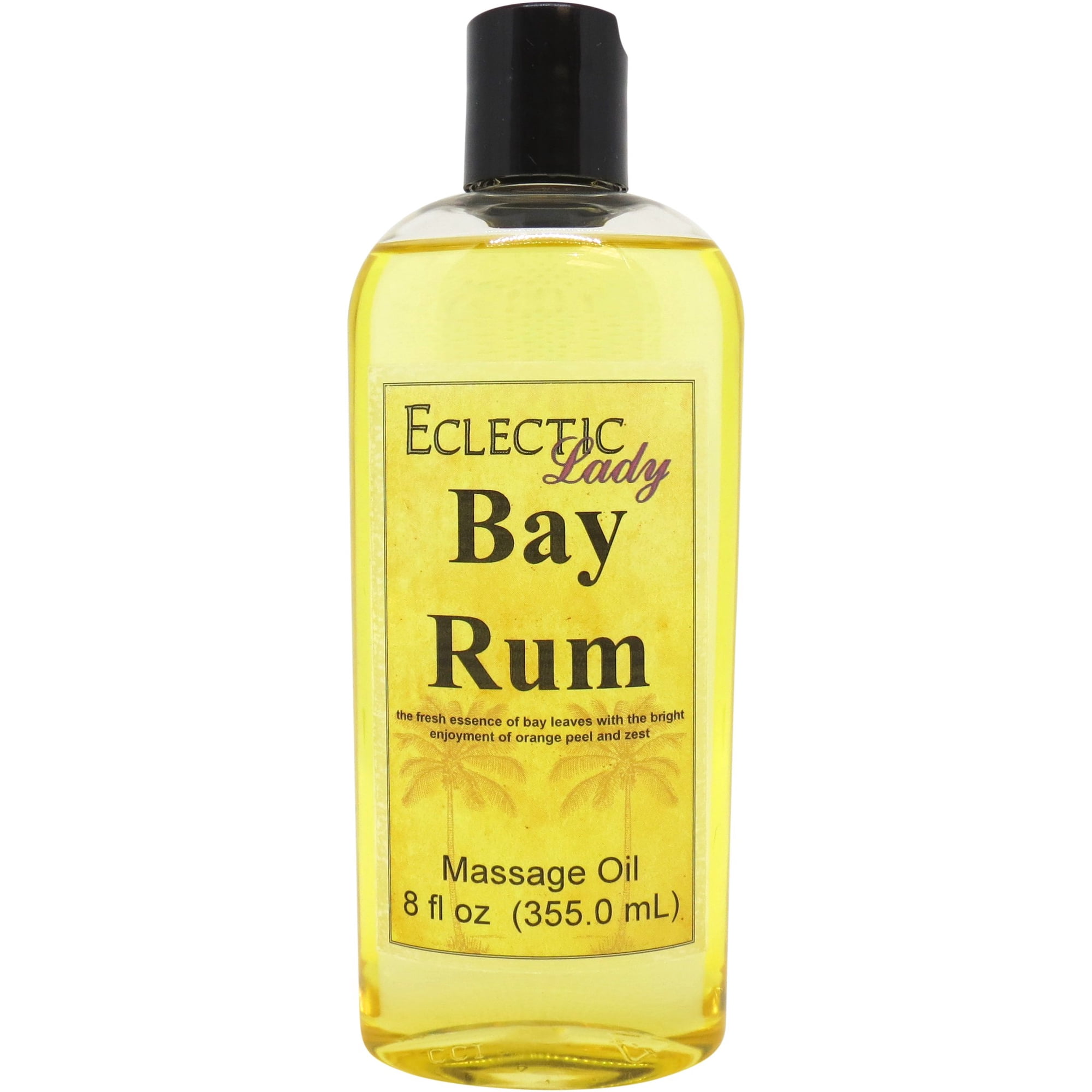 Bay Rum Massage Oil by Eclectic Lady, 8 oz, Sweet Almond Oil and Jojoba Oil