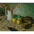 thumbnail image 2 of Piotr Alexandrovitch Nilouss 14x12 Black Ornate Wood Framed Double Matted Museum Art Print Titled: Still Life (1936), 2 of 5