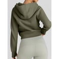 thumbnail image 5 of FUNING Womens Zip Up Hoodies Jackets Cropped Sweatshirts Fleece Fall Outfits Casual Comfy Y2k Tops Winter Clothes 2025, 5 of 6