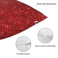 thumbnail image 3 of Yiaed Red Glitter Print Pillow Covers Super Soft Decorative Square Throw Pillow Covers Case Cushion Covers for Sofa Couch Bedroom Car Decor（No pillow core）-26"x26", 3 of 7