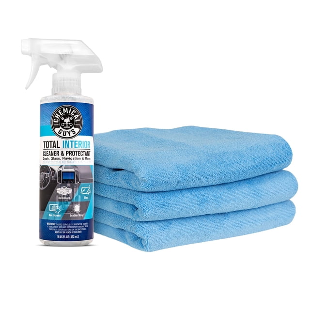 Chemical Guys Limpiador y Protector para Interior 473 ml + 3 Toallas