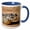 Blue/White, variant on 3drose, Brazil, Mato Grosso, the Pantanal, Rio Cuiaba, Black Caiman., 11oz Two-tone Yellow Mug