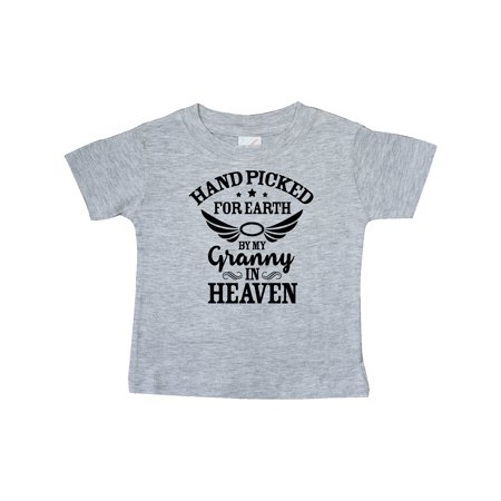 

Inktastic Handpicked for Earth By My Granny in Heaven with Angel Wings Gift Baby Boy or Baby Girl T-Shirt