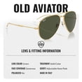 thumbnail image 4 of Ray-Ban RB3825 OLD AVIATOR Pilot Shaped Non-Polarized Sunglasses for Men & Women - Includes Official RAYBAN Eyewear Kit - Ideal Formal & Casual Wear Sunglasses - Green Lens, 4 of 7