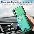 thumbnail image 5 of Allytech Samsung Galaxy S24 Plus Case, Detachable Magnetic Wallet Case with Card Holder & Ring Stand, Support Car Mount, Premium PU Leather Shockproof Durable Protective Slim Case Cover - Green, 5 of 11