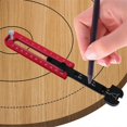 thumbnail image 2 of Woodwork Compasses Scriber Round Circle Ruler Metric Inch Fixed-point Marking Gauge Scribe Gauges Circulars Drawing Tool, 2 of 4
