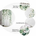 thumbnail image 3 of Eucalyptus Leaves Shower Curtain, 72" x 72", Watercolor Green Leaf Waterproof Bathroom Curtain Washable Shower Curtain Set with 12 Hooks, 3 of 6